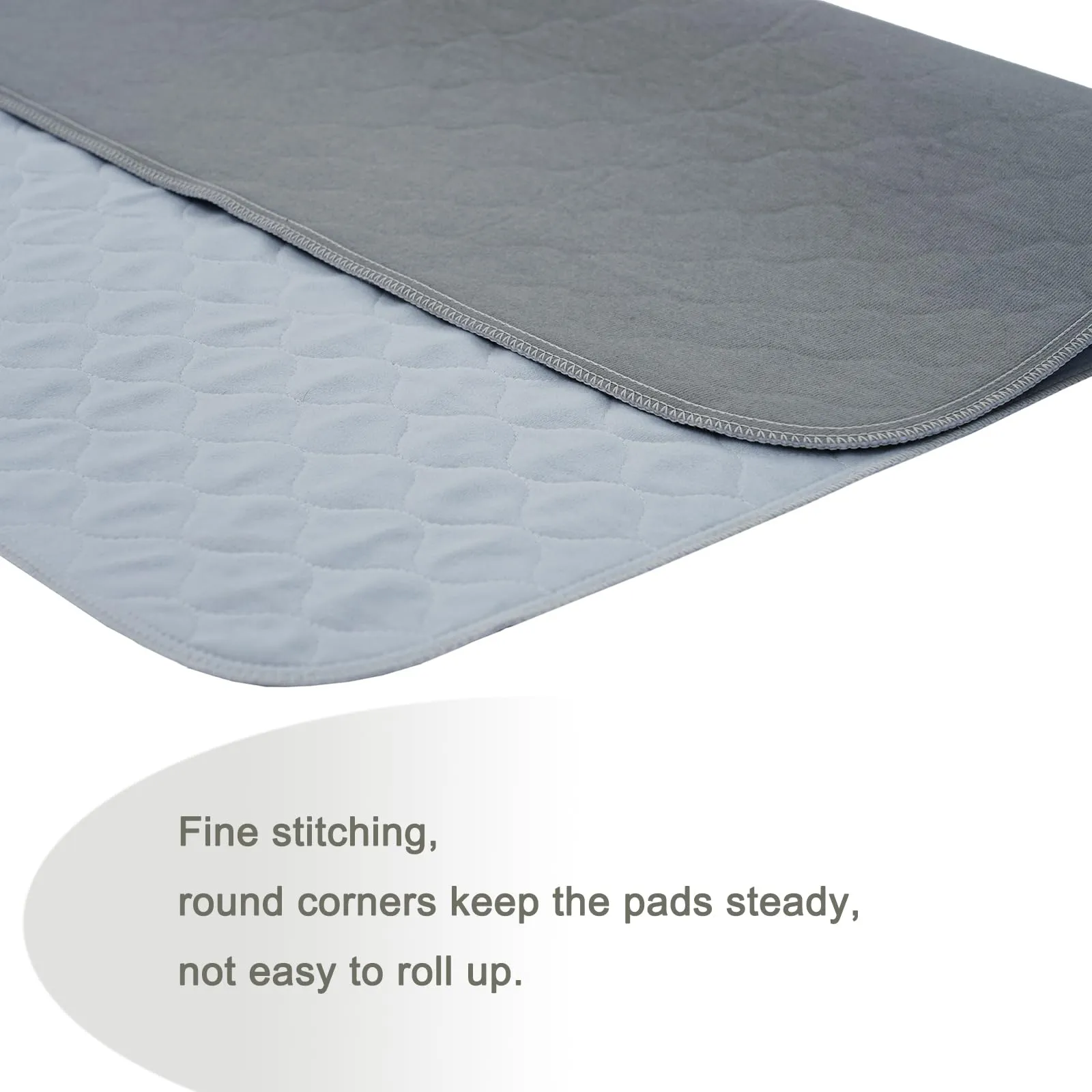 2 Pack Careboree Soft-Brushed Absorbent Washable Incontinence Underpads Leakproof Bed Pee Pads Waterproof Reusable 34X52 Fits Full Bed Durable Draw Sheet Mattress Protector