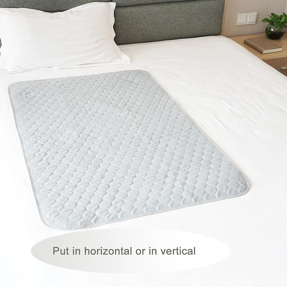 2 Pack Careboree Soft-Brushed Absorbent Washable Incontinence Underpads Leakproof Bed Pee Pads Waterproof Reusable 34X52 Fits Full Bed Durable Draw Sheet Mattress Protector