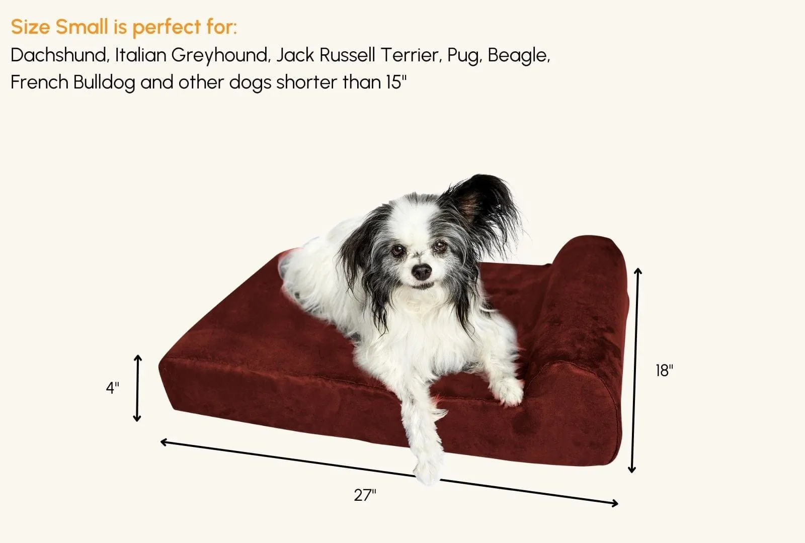 4" Orthopedic Headrest Bed