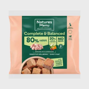 80/20 RAW RABBIT WITH SUPERFOODS FOR ADULT DOGS 1kg