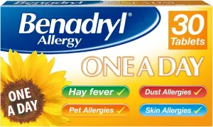 Benadryl Allergy 10mg One a Day Tablets – 30 Tablets