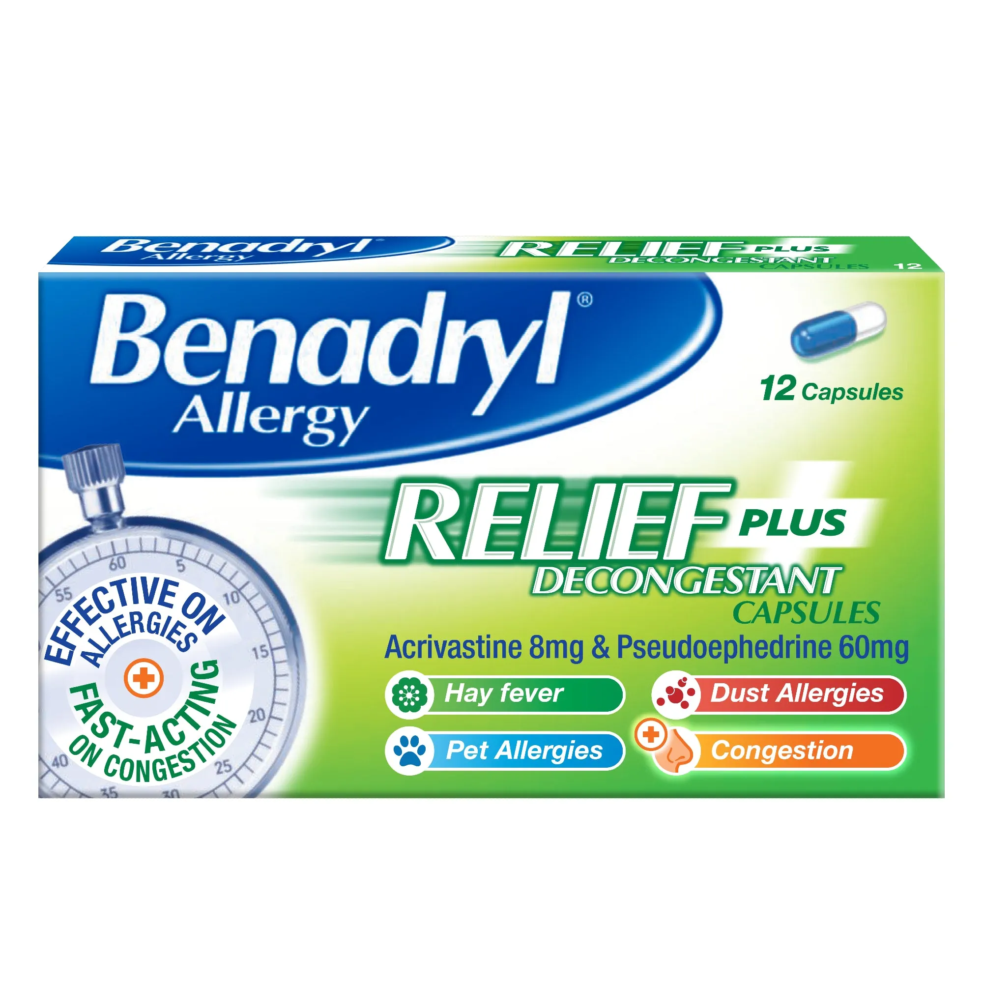 Benadryl relief plus capsules