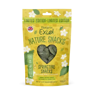 Burgess Excel Nature Snacks Springtime Snacks with Lemon Balm & Elderflower 60g