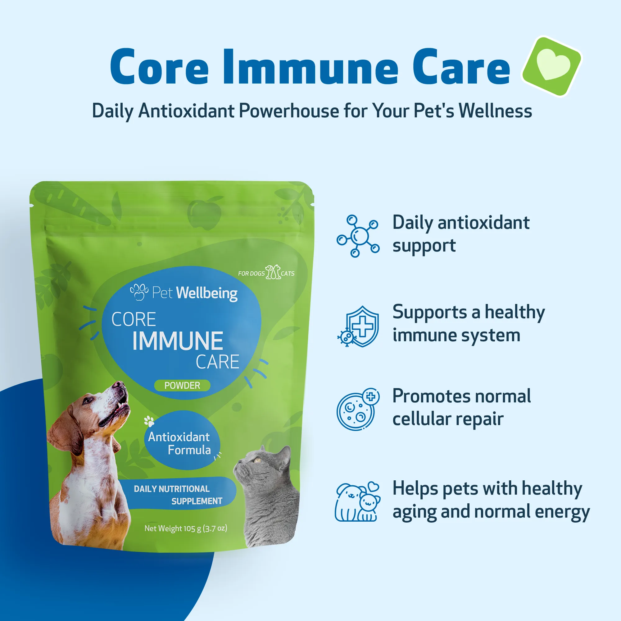 CORE IMMUNE CARE - Daily Antioxidant Support for Dogs & Cats