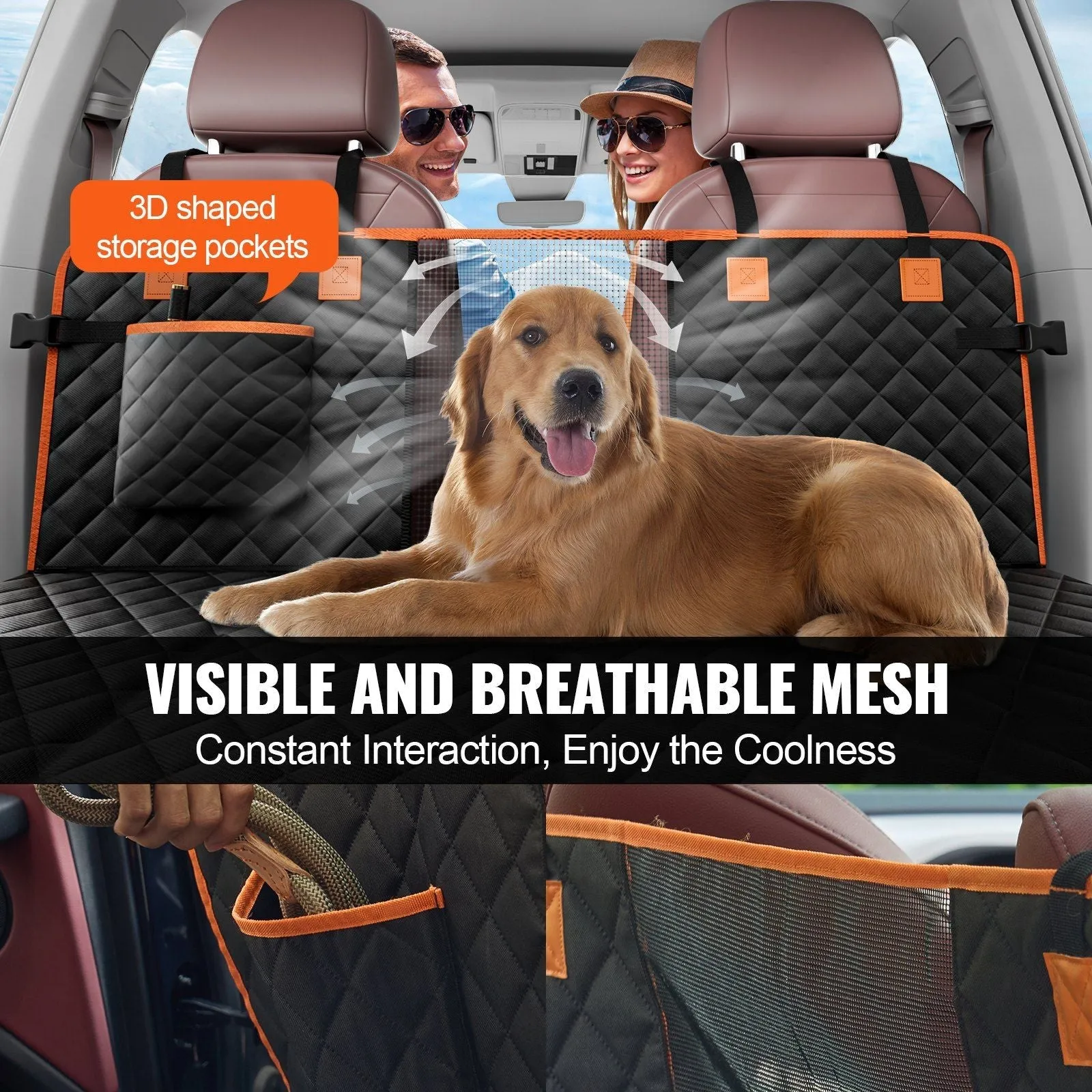 Dog Car Seat Cover Waterproof for Back Seat for SUV