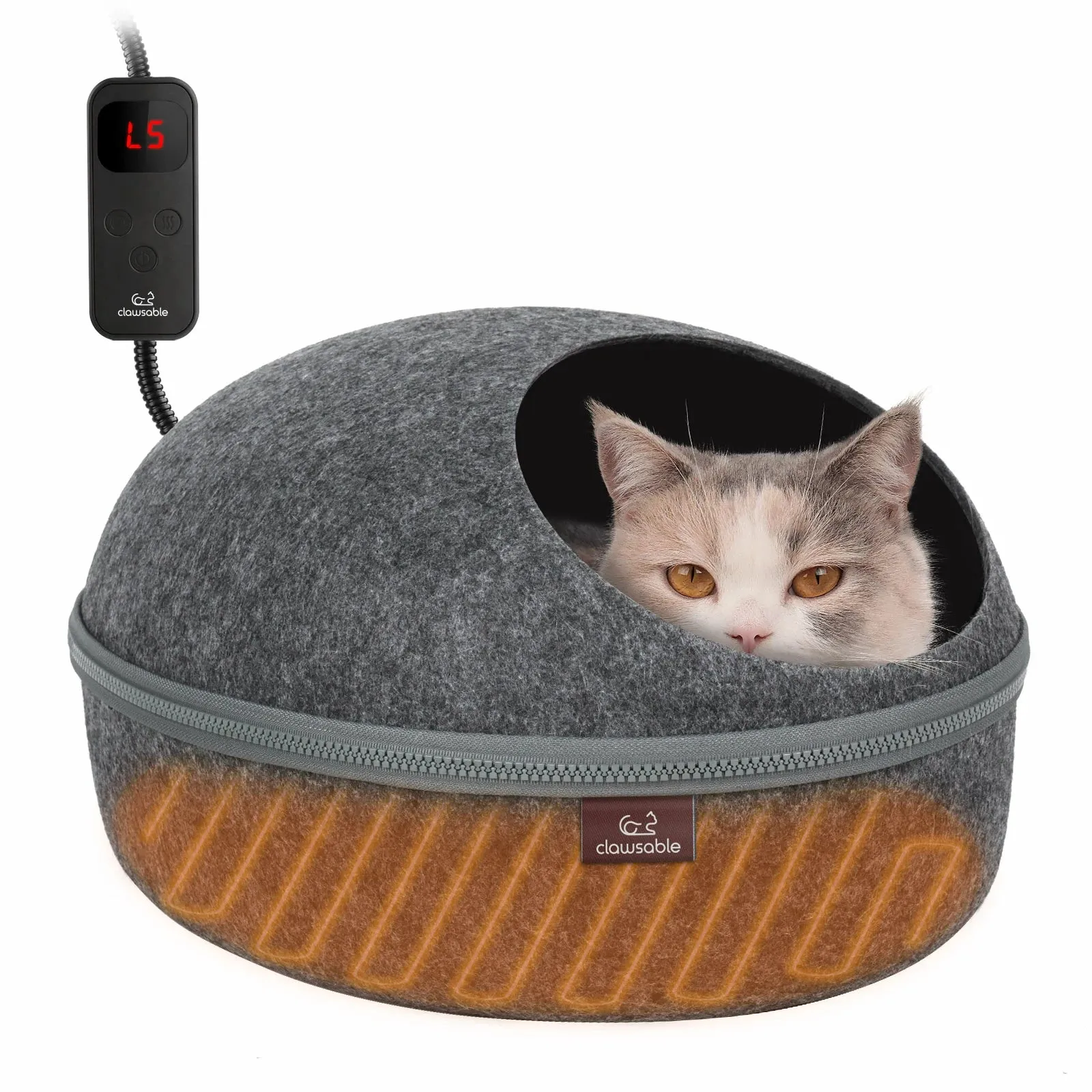 Egg Felt Heated Cat Cave