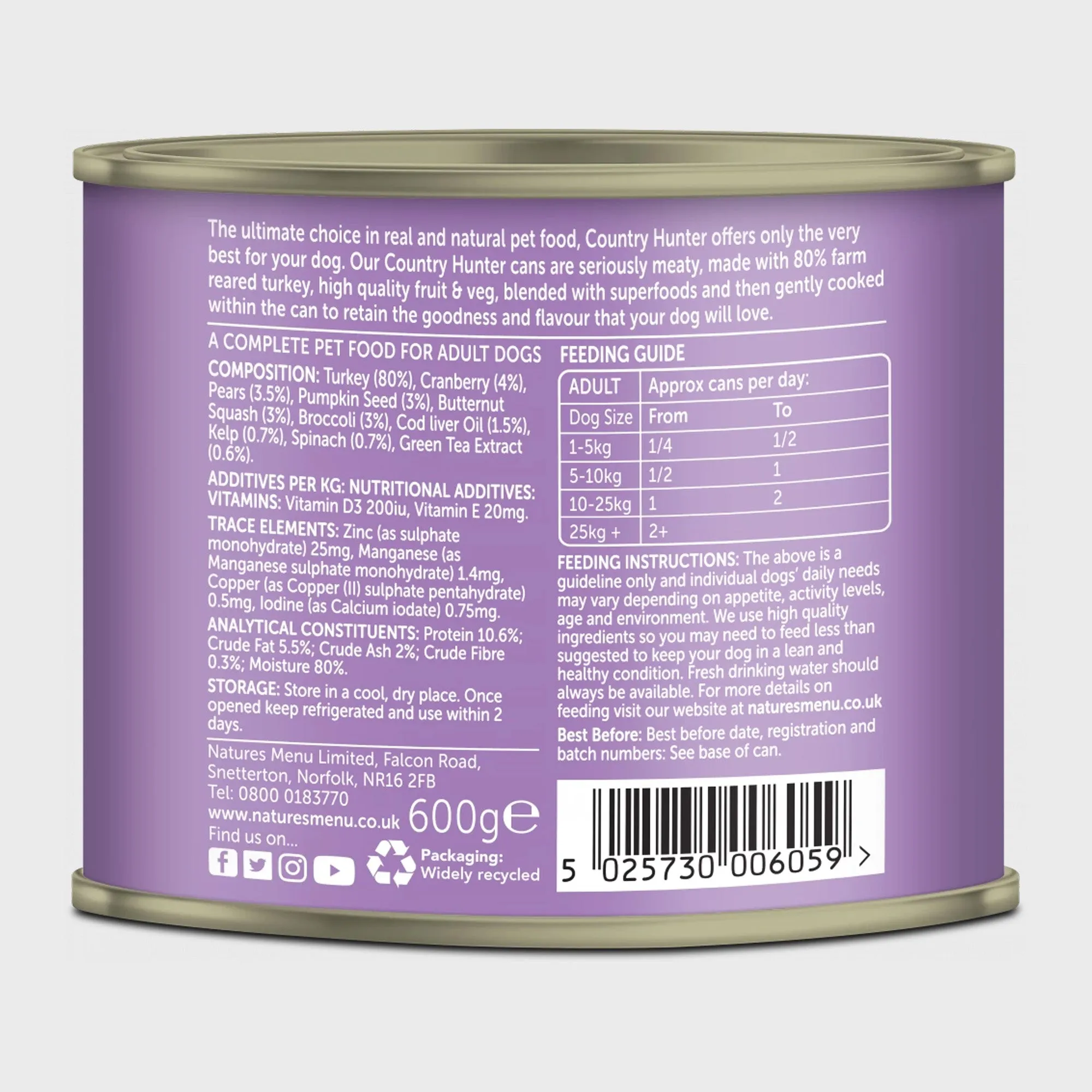 FARM REARED TURKEY WITH SUPERFOODS CANS 600g
