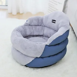Fiber Dog Bed: Winter Warm Pet Heated House for Small Puppy and Cats.Hand Wash | Cozy Kennel with Sleeping Bag Nest