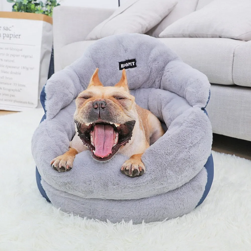Fiber Dog Bed: Winter Warm Pet Heated House for Small Puppy and Cats.Hand Wash | Cozy Kennel with Sleeping Bag Nest