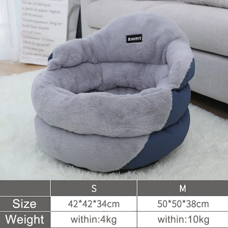 Fiber Dog Bed: Winter Warm Pet Heated House for Small Puppy and Cats.Hand Wash | Cozy Kennel with Sleeping Bag Nest