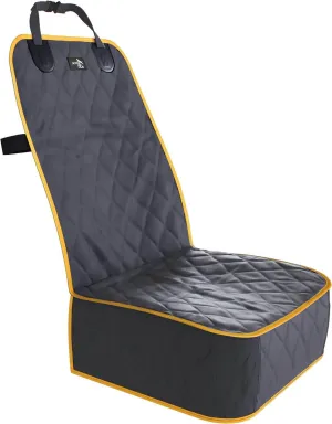 Front Seat Pet Cover | Waterproof Car Protector for Dogs | Universal Fit for SUVs, Trucks & Sedans | Orange