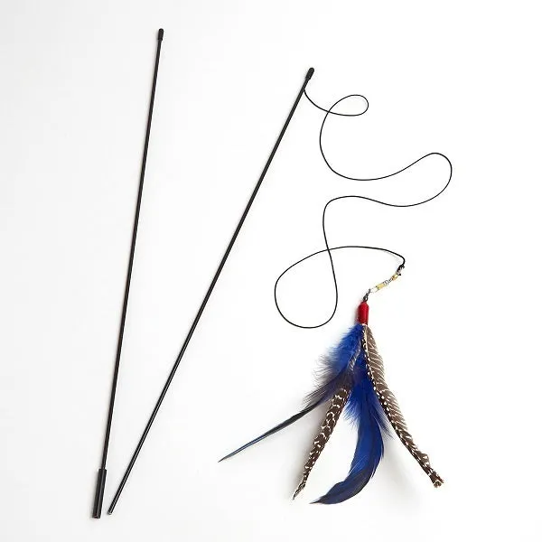 Go Cat Feather Starter Pack - Cat Wand and 5 Feather Attachments