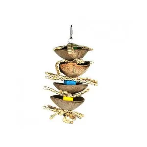 Happy Pet  Small Pet Toy  Hanging Natural Rope & Coco Fun