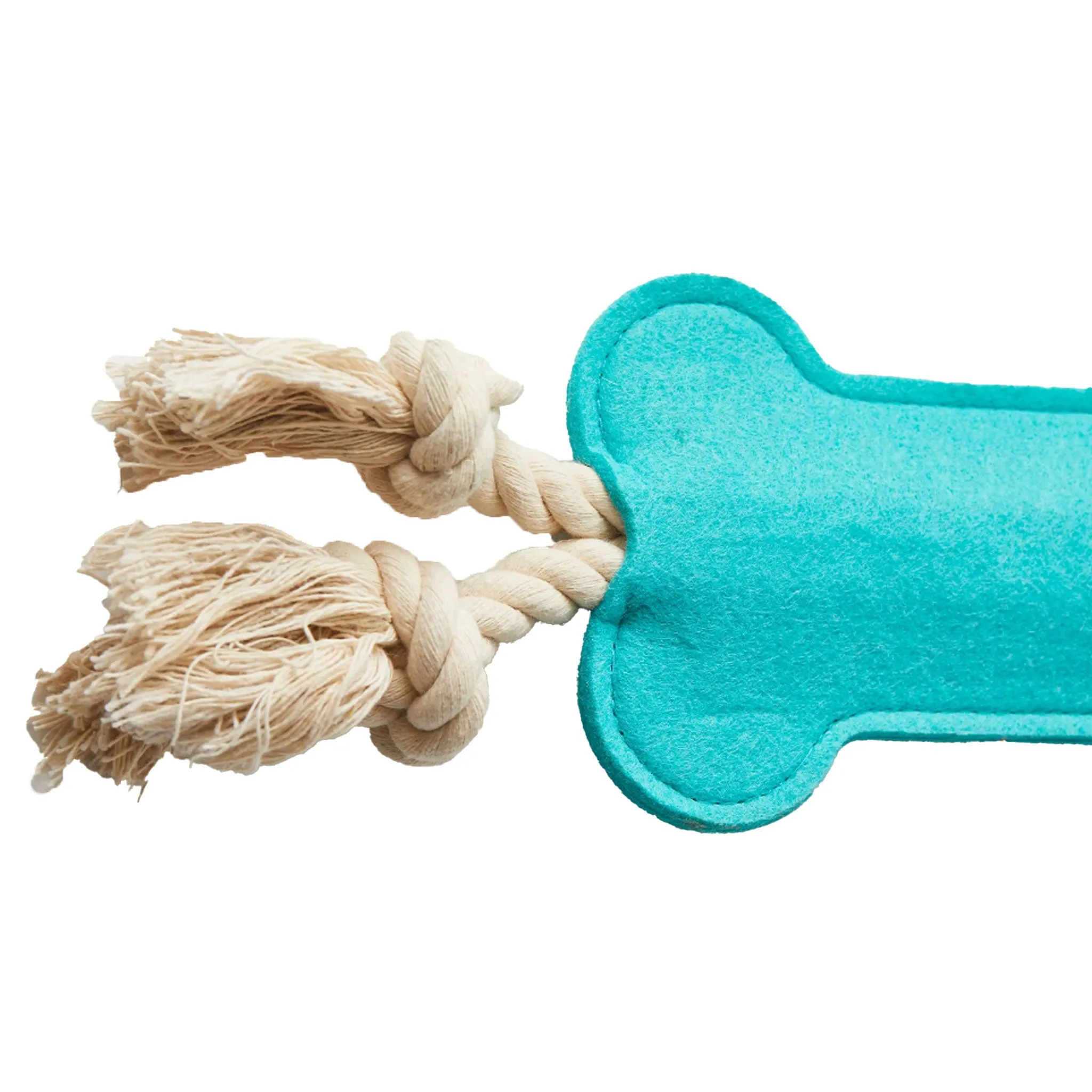 Jax & Bones Hitch & Bone Rope Dog Toy - Aqua