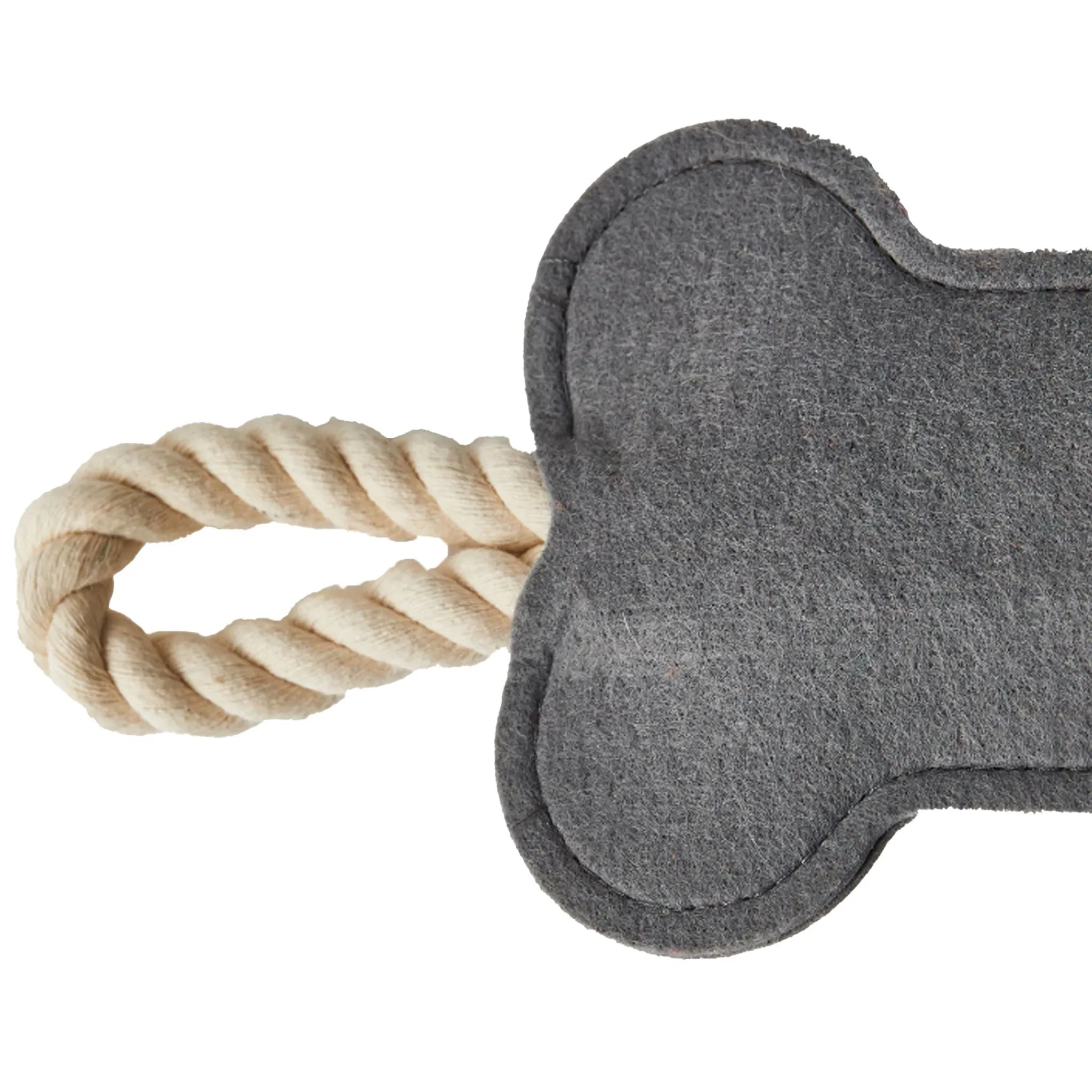 Jax & Bones Hitch & Bone Rope Dog Toy - Black