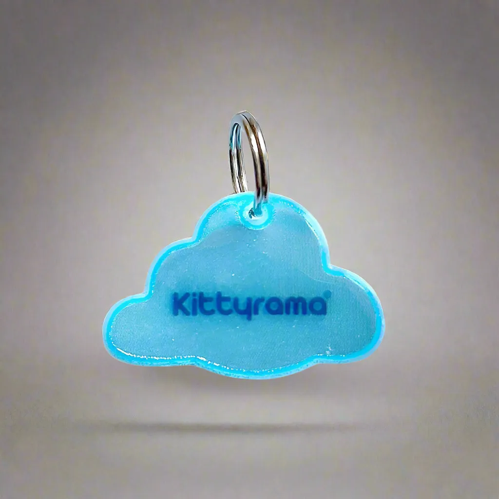 Kittyrama Reflective Blue Cloud Collar Charm