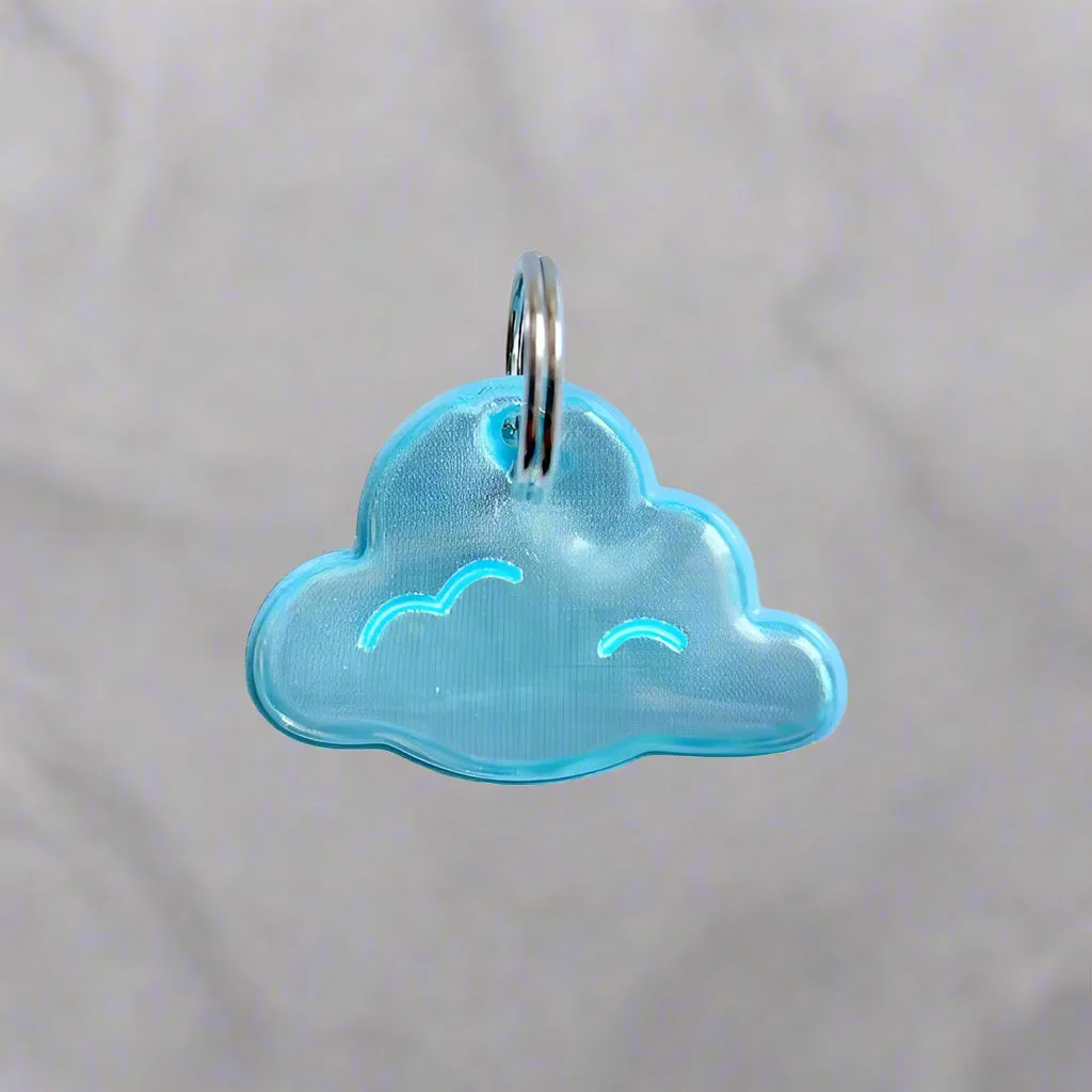Kittyrama Reflective Blue Cloud Collar Charm
