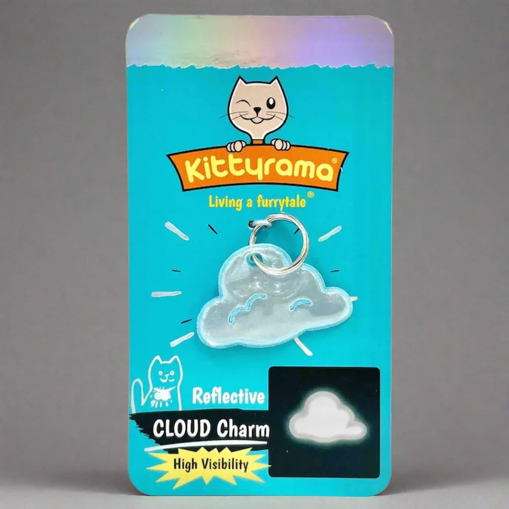 Kittyrama Reflective Blue Cloud Collar Charm