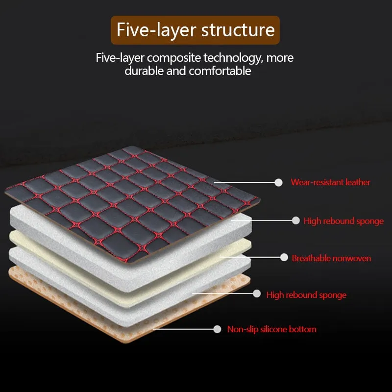 Leather Car Seat Covers Four Seasons Car Seat Cushion Pad Mat