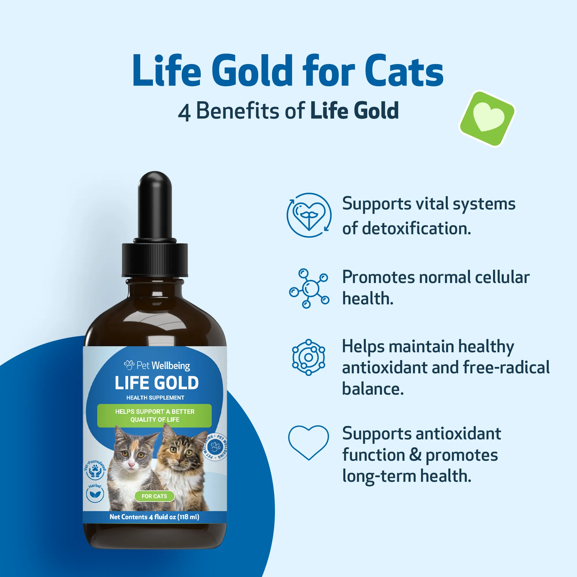 Life Gold - Immune, Antioxidant, and Detoxification Support for Cats