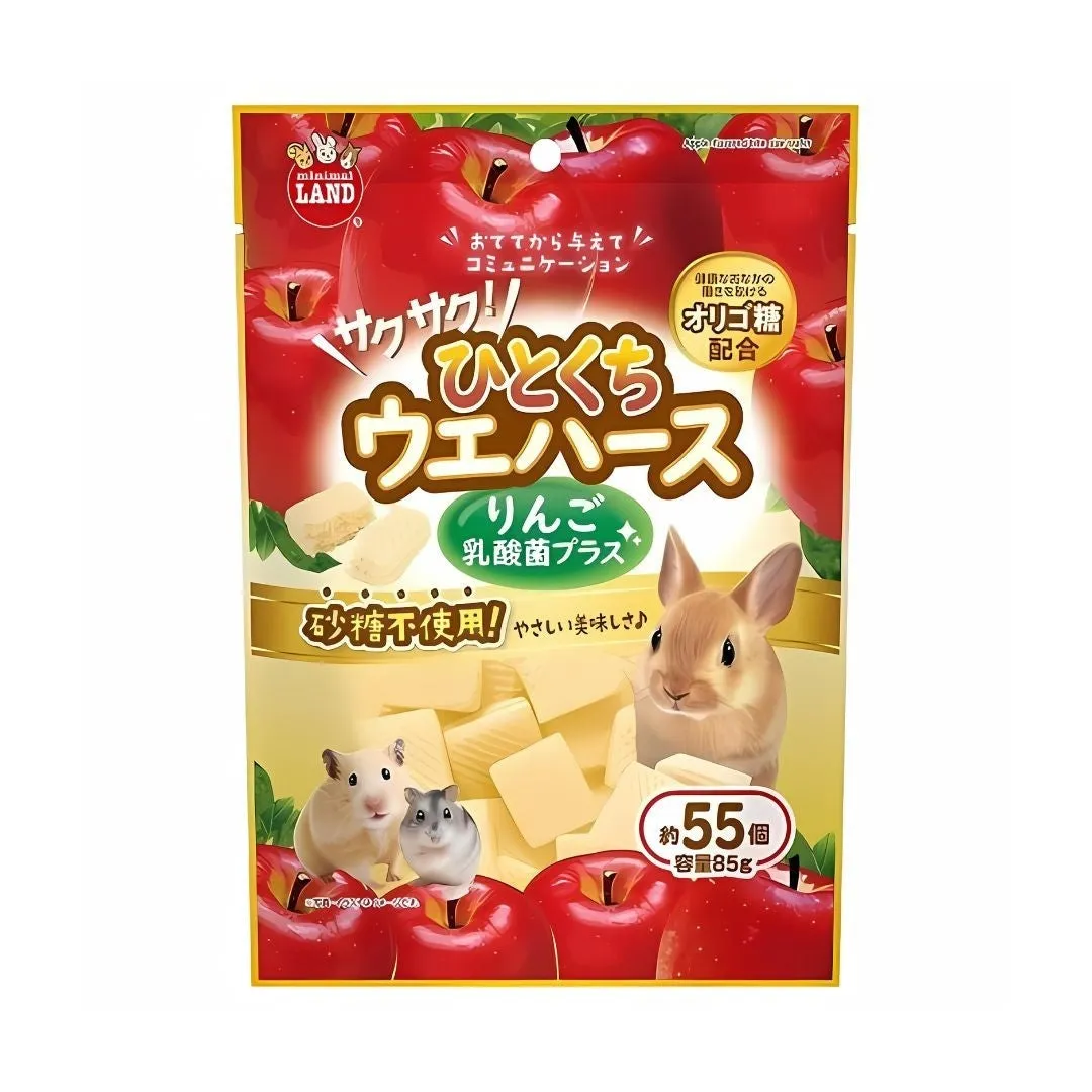 Marukan Apple-Flavoured Bite-Sized Wafer for Small Animals 85g (ML473)
