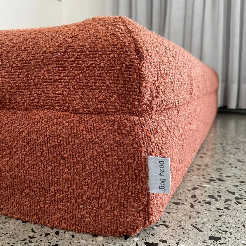 Memory Foam Dog Bed - Boucle Terracotta
