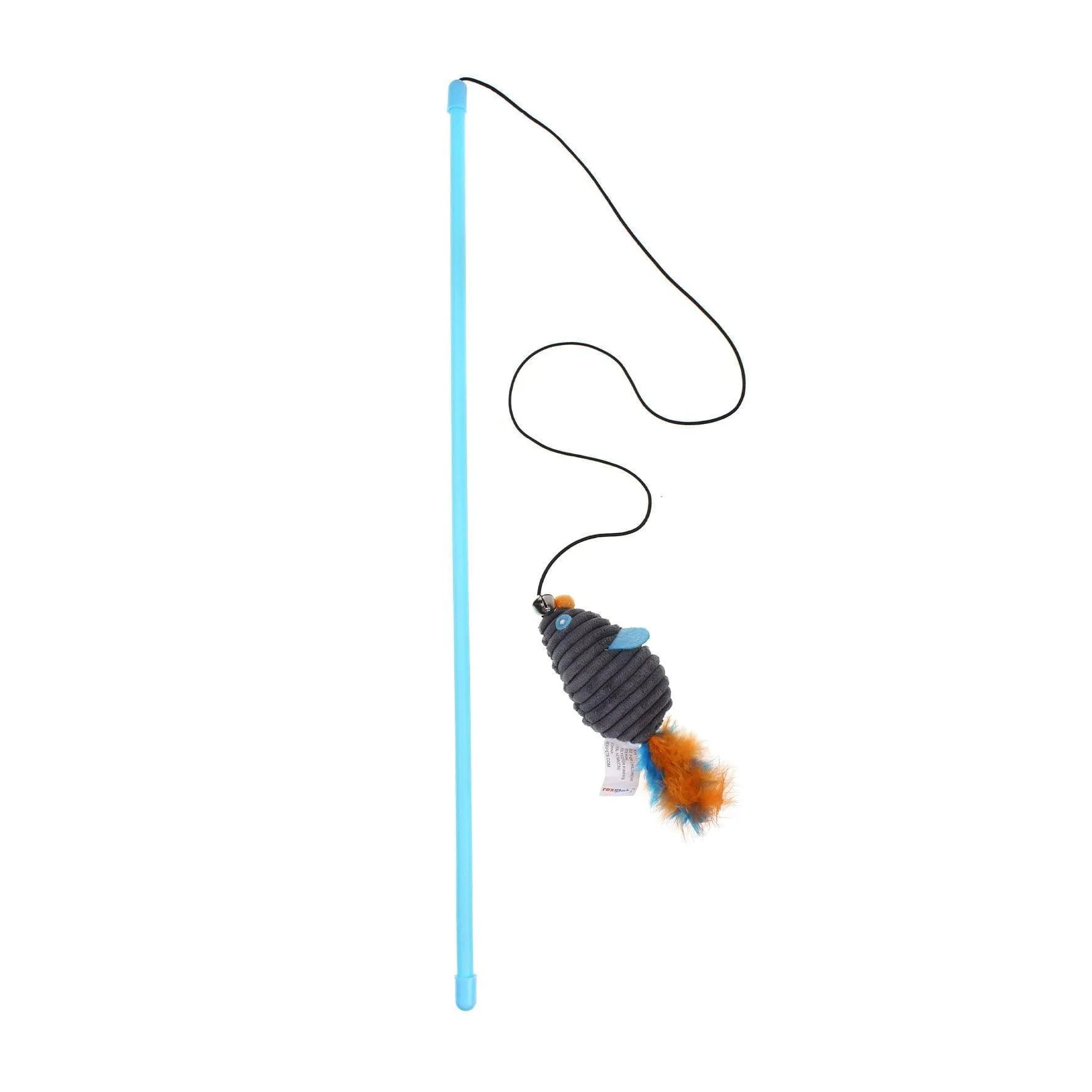Mouse and Feather Cat Teaser Wand