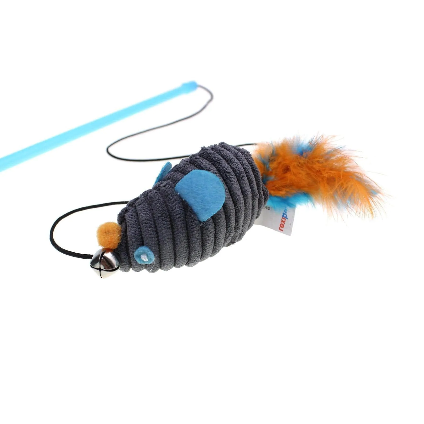 Mouse and Feather Cat Teaser Wand