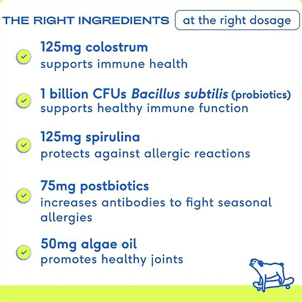 Native Pet Allergy Seasonal Skin Allergies Supplement for Dogs