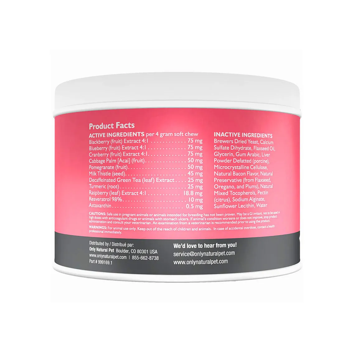 Only Natural Pet Whole Food Blend Antioxidants for Dogs Soft Chews