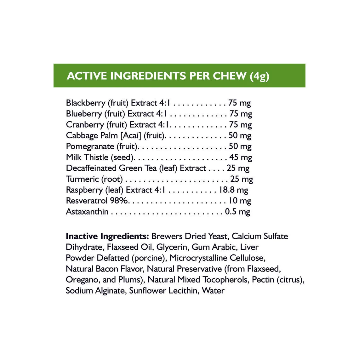 Only Natural Pet Whole Food Blend Antioxidants for Dogs Soft Chews