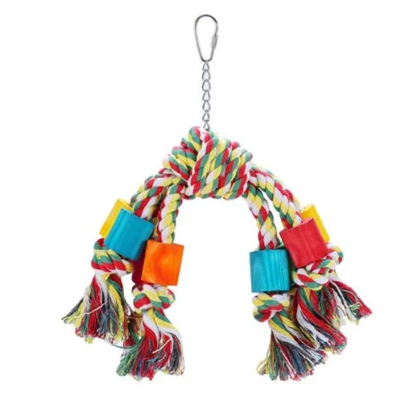 Parrot Rope Dangler Toy - 22cm x 8cm