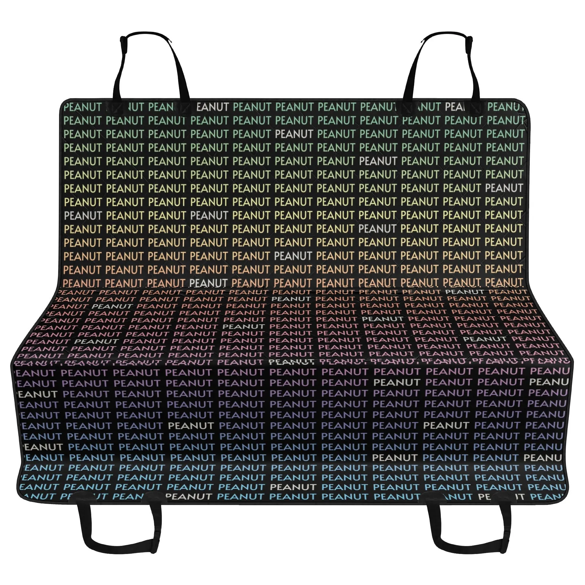 Personalized Dog's Name Ombre and Black Hammock Dog Car Seat Cover