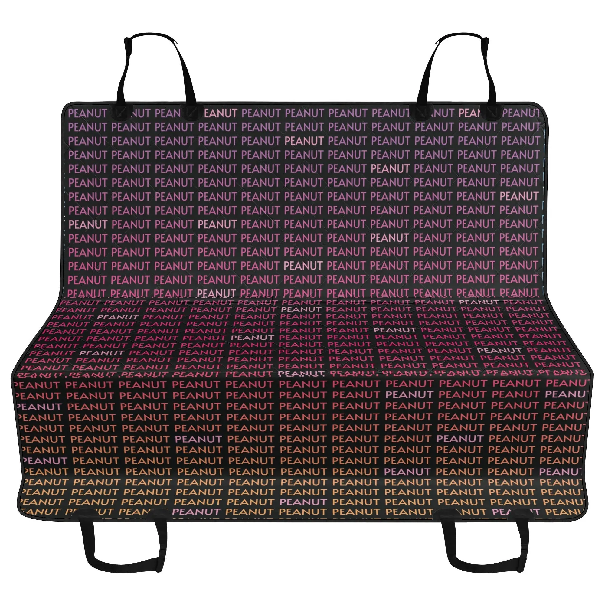 Personalized Dog's Name Ombre and Black Hammock Dog Car Seat Cover