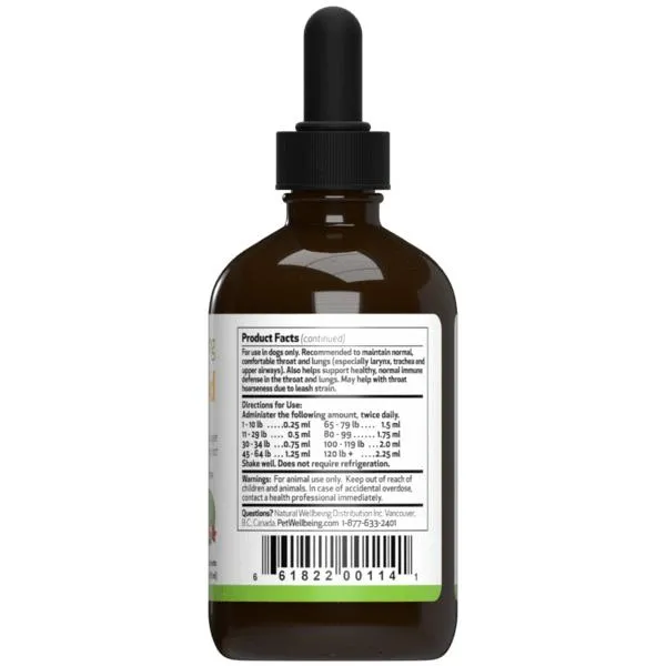 Pet Wellbeing Throat Gold - Cough & Throat Soother for Dogs