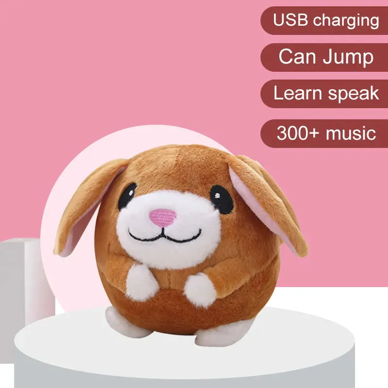 "NEW" HOT TOY Electronic Dog Toy Ball Bouncing Jump Balls Talking Interactive Dog Plush Doll Toys  USB RECHAREABLE