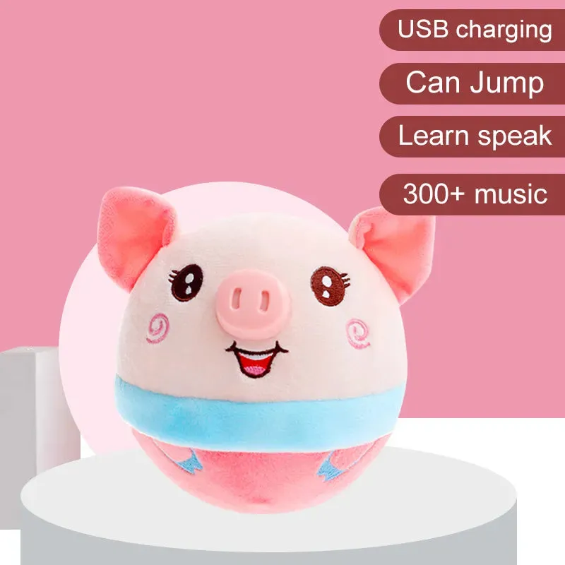 "NEW" HOT TOY Electronic Dog Toy Ball Bouncing Jump Balls Talking Interactive Dog Plush Doll Toys  USB RECHAREABLE