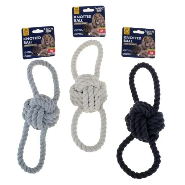 Rope Toy Double Loop Medium 24cm x 8.3cm Assorted Colours