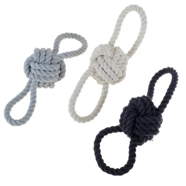 Rope Toy Double Loop Medium 24cm x 8.3cm Assorted Colours