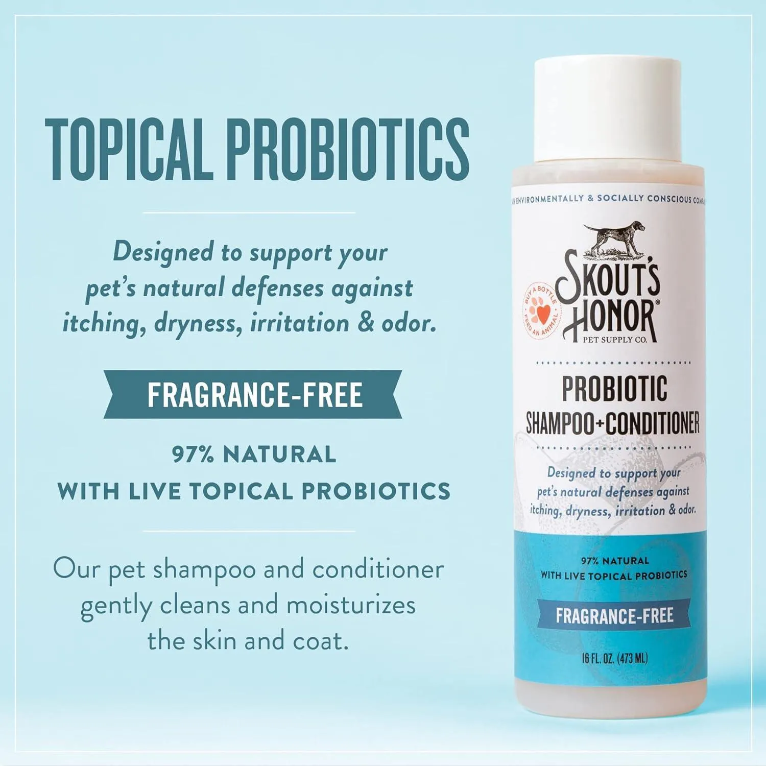 Skout's Honor Probiotic Shampoo (Fragrance Free)