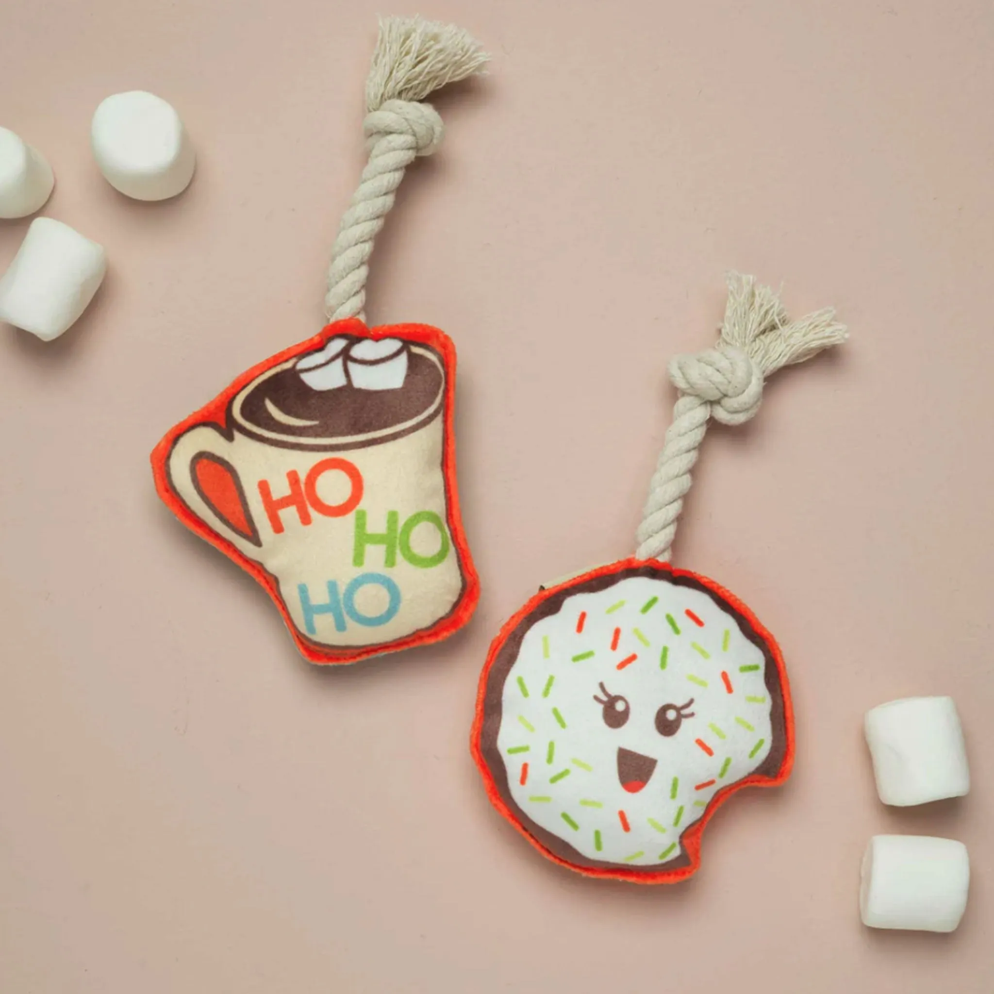Speckle & Spot Mug & Cookie Mini Rope Dog Toys