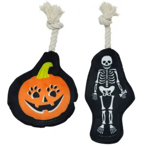 Speckle & Spot Pumpkin & Skeleton Mini Rope Dog Toys