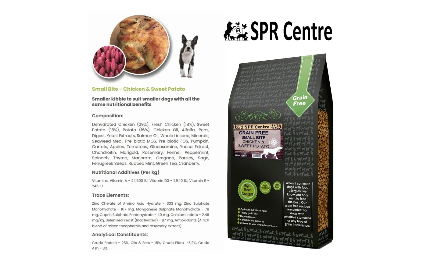 SPR - Grain Free Small Bite Chicken & Sweet Potato Dog Food