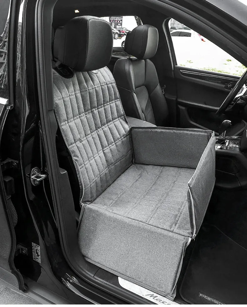 Waterproof Pet Car Seat Cover for Dogs - Durable Oxford Hammock with Foldable Travel Design